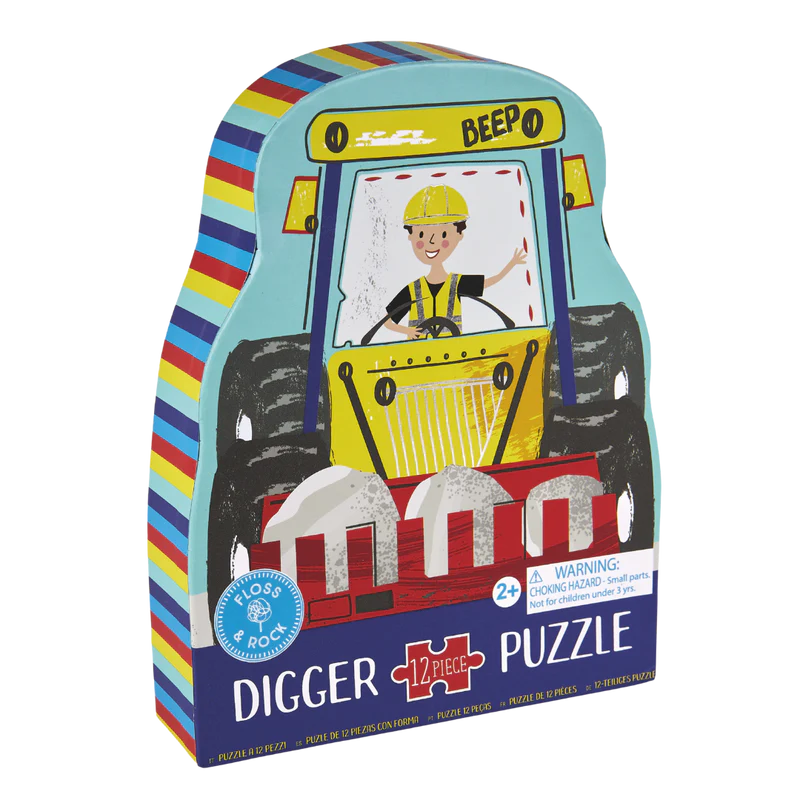 12 Piece Shaped Jigsaw Puzzle - Construction