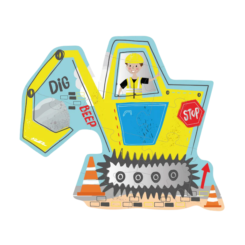 12 Piece Shaped Jigsaw Puzzle - Construction