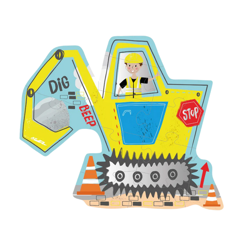 12 Piece Shaped Jigsaw Puzzle - Construction