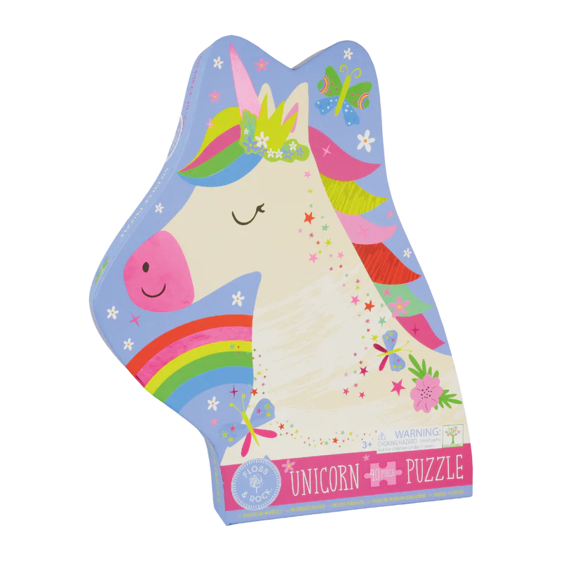 40 Piece Shaped Jigsaw Puzzle - Rainbow Fairy Unicorn