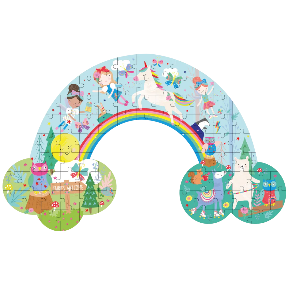 80 Piece Shaped Jigsaw Puzzle - Rainbow Fairy