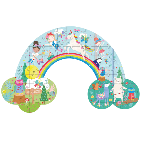 80 Piece Shaped Jigsaw Puzzle - Rainbow Fairy