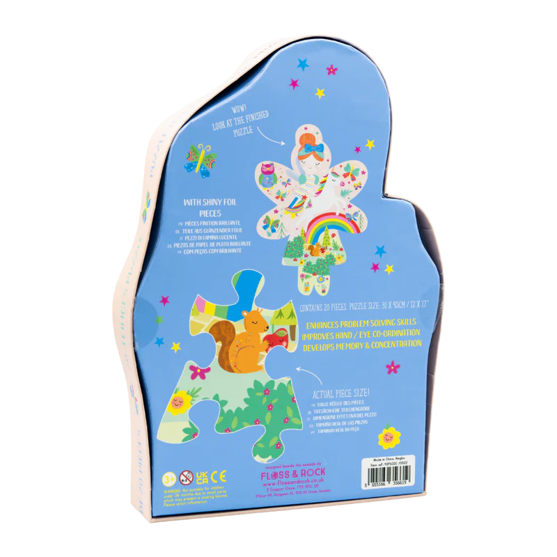 20 Piece Shaped Jigsaw Puzzle - Rainbow Fairy