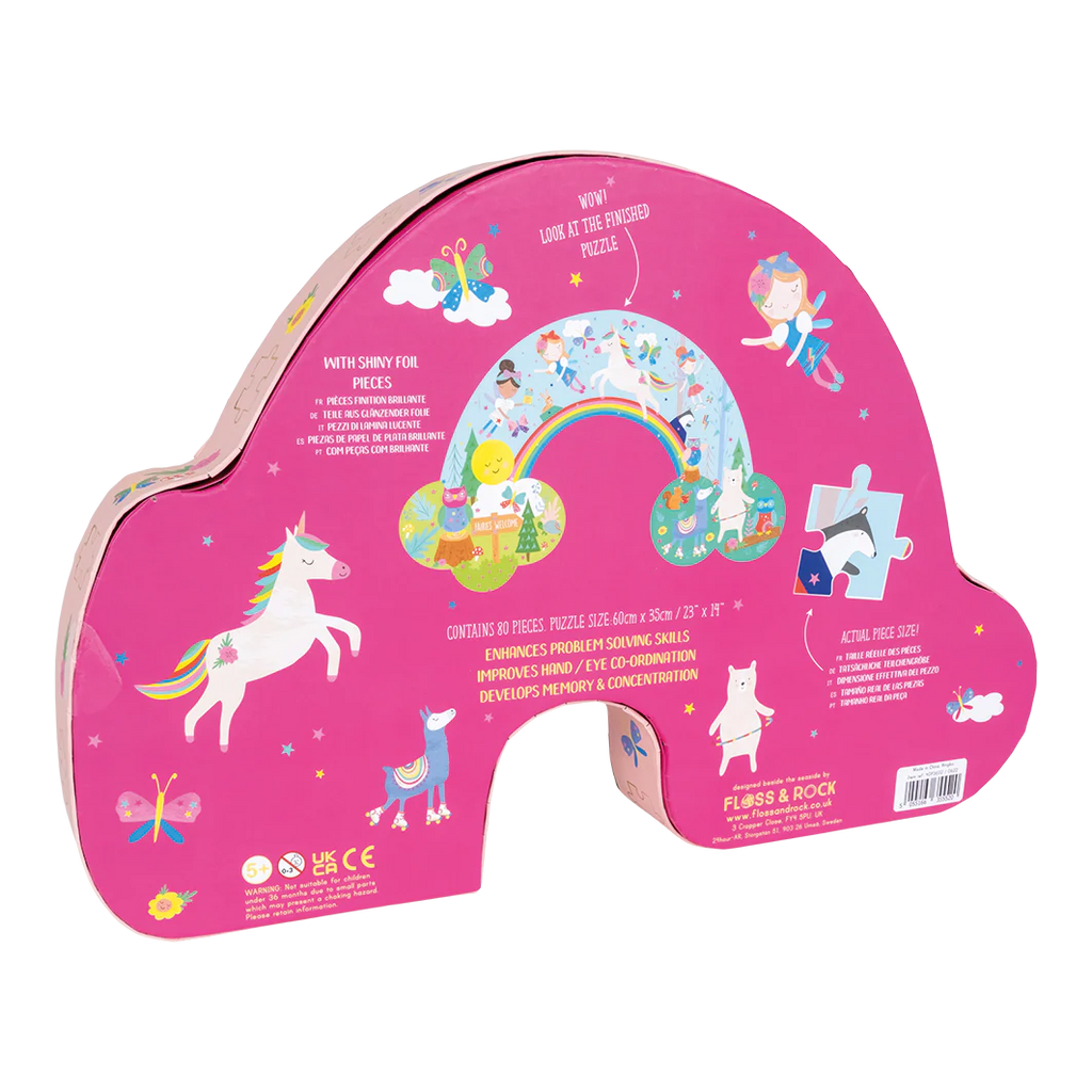 80 Piece Shaped Jigsaw Puzzle - Rainbow Fairy