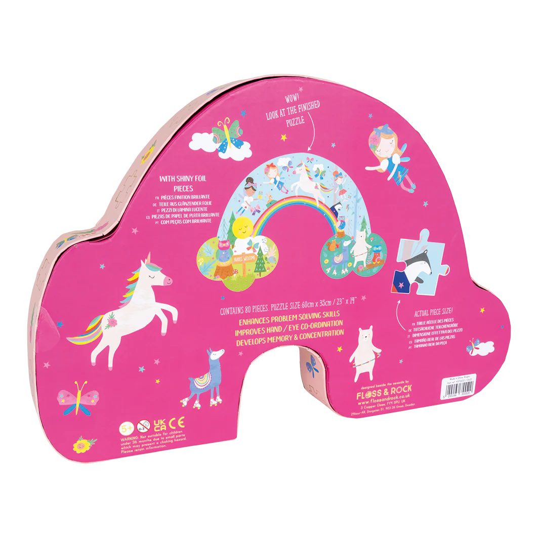 80 Piece Shaped Jigsaw Puzzle - Rainbow Fairy