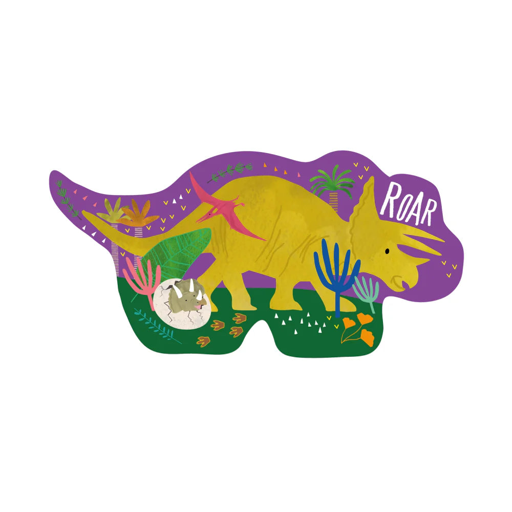 12 Piece Shaped Jigsaw Puzzle - Dinosaur