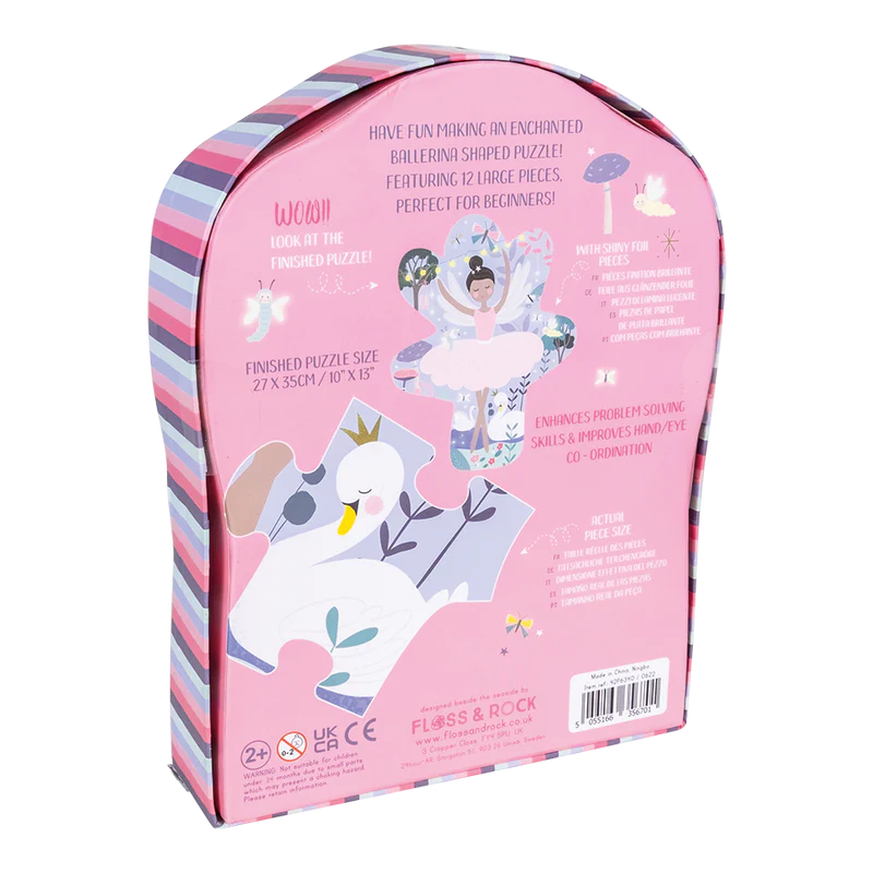 12 Piece Shaped Jigsaw Puzzle - Enchanted Ballerina