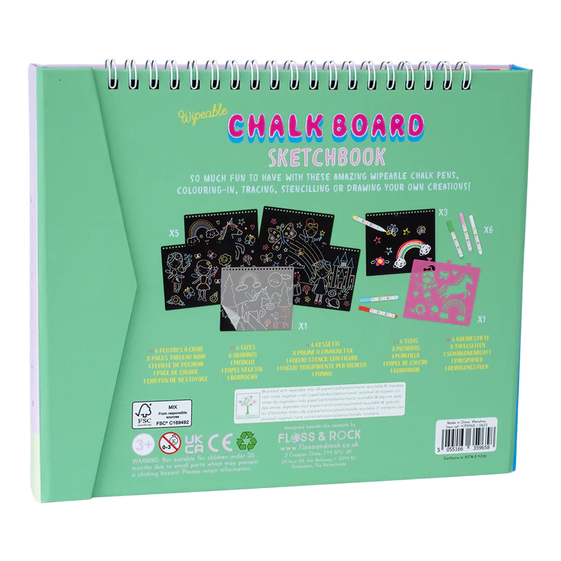 Chalk Board Sketchbook - Rainbow Fairy