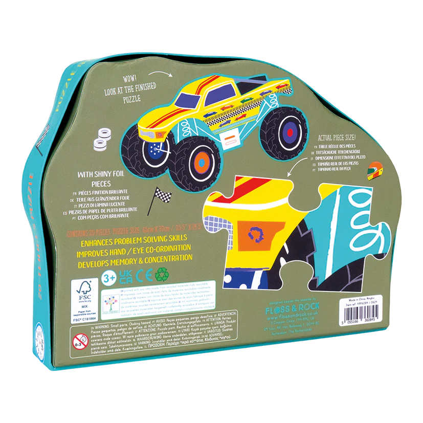 20 Piece Shaped Jigsaw Puzzle - Cars