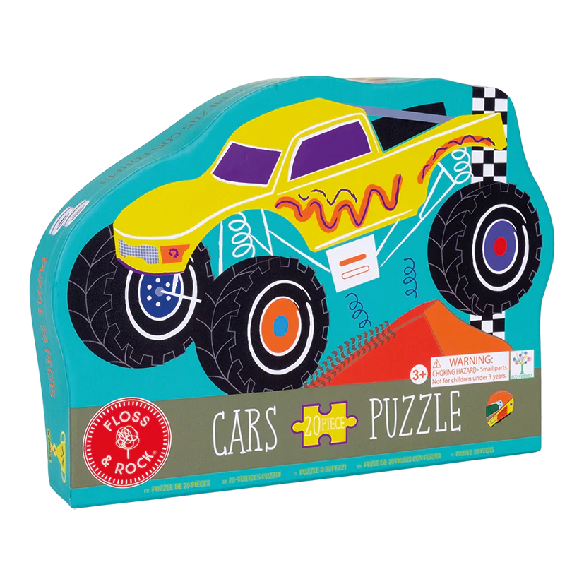 20 Piece Shaped Jigsaw Puzzle - Cars