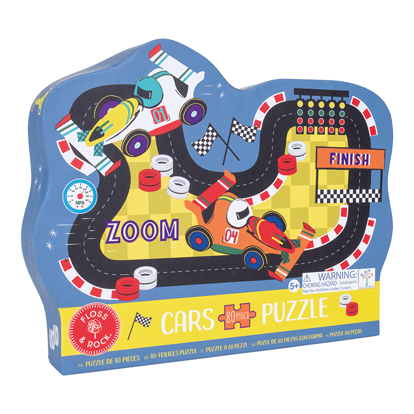 80 Piece Shaped Jigsaw Puzzle - Cars