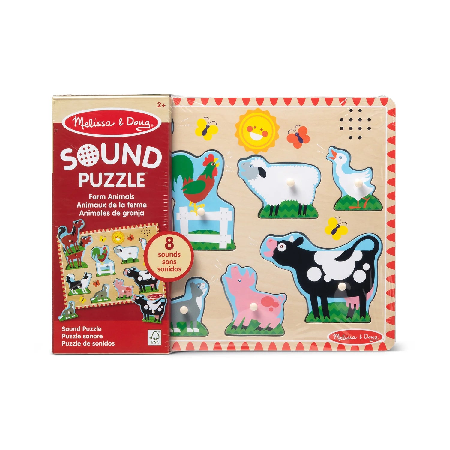 Farm Animals Sound Puzzle - 8 Pieces