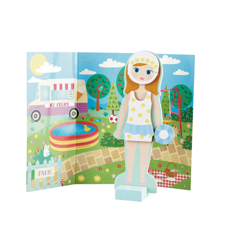 Wooden Magnetic Dress Up Doll - Elsie