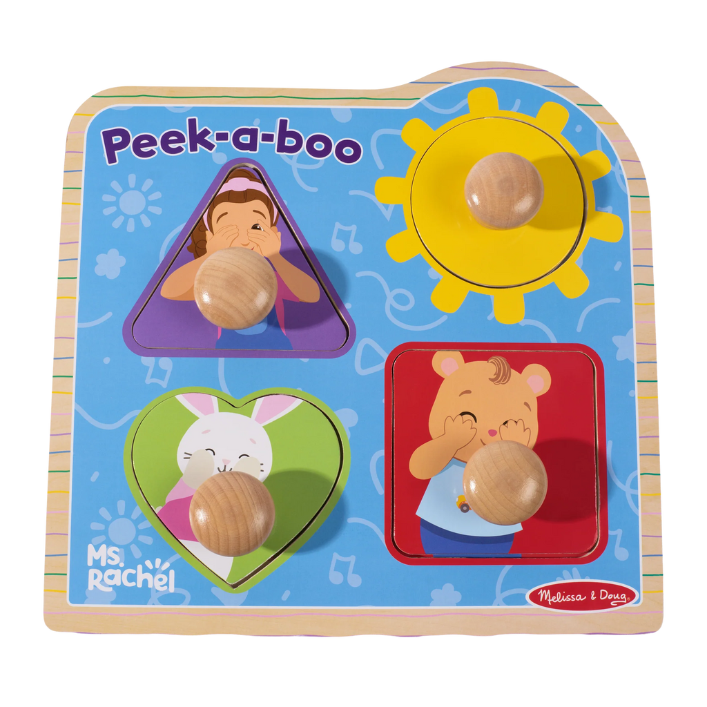 Ms. Rachel™ Wooden Peek-A-Boo Jumbo Peg Puzzle