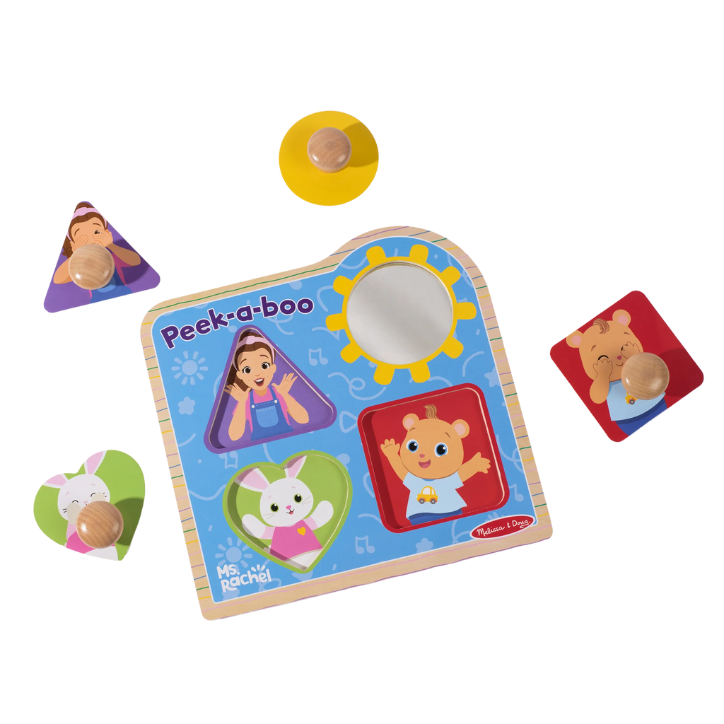 Ms. Rachel™ Wooden Peek-A-Boo Jumbo Peg Puzzle