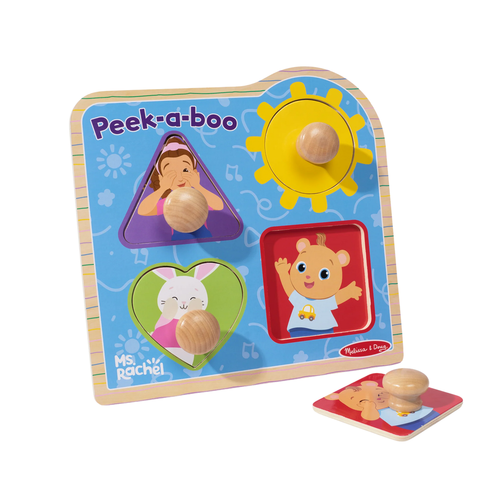 Ms. Rachel™ Wooden Peek-A-Boo Jumbo Peg Puzzle
