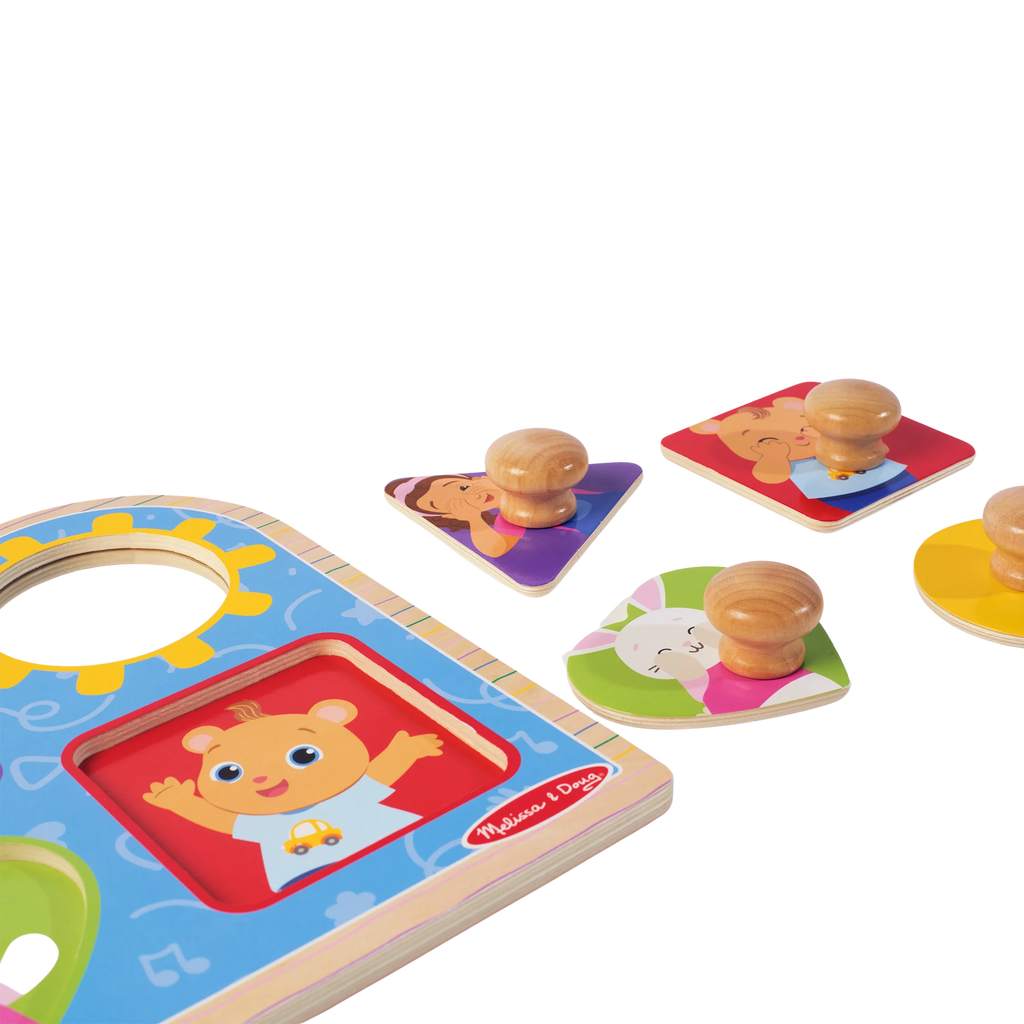 Ms. Rachel™ Wooden Peek-A-Boo Jumbo Peg Puzzle