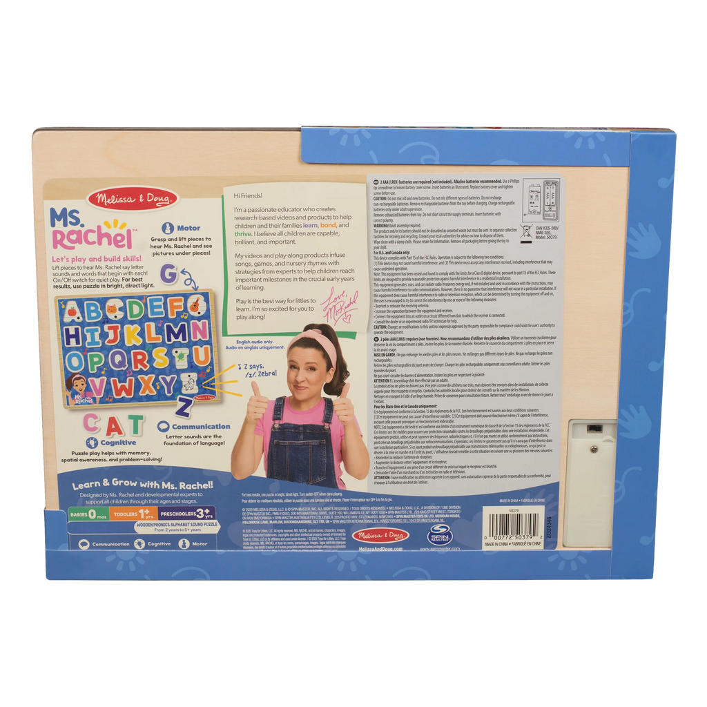 Ms. Rachel™ Wooden Phonics Alphabet Sound Puzzle - 26 Pieces