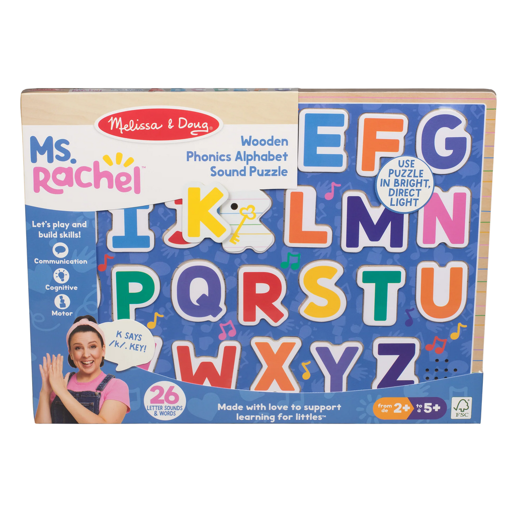 Ms. Rachel™ Wooden Phonics Alphabet Sound Puzzle - 26 Pieces
