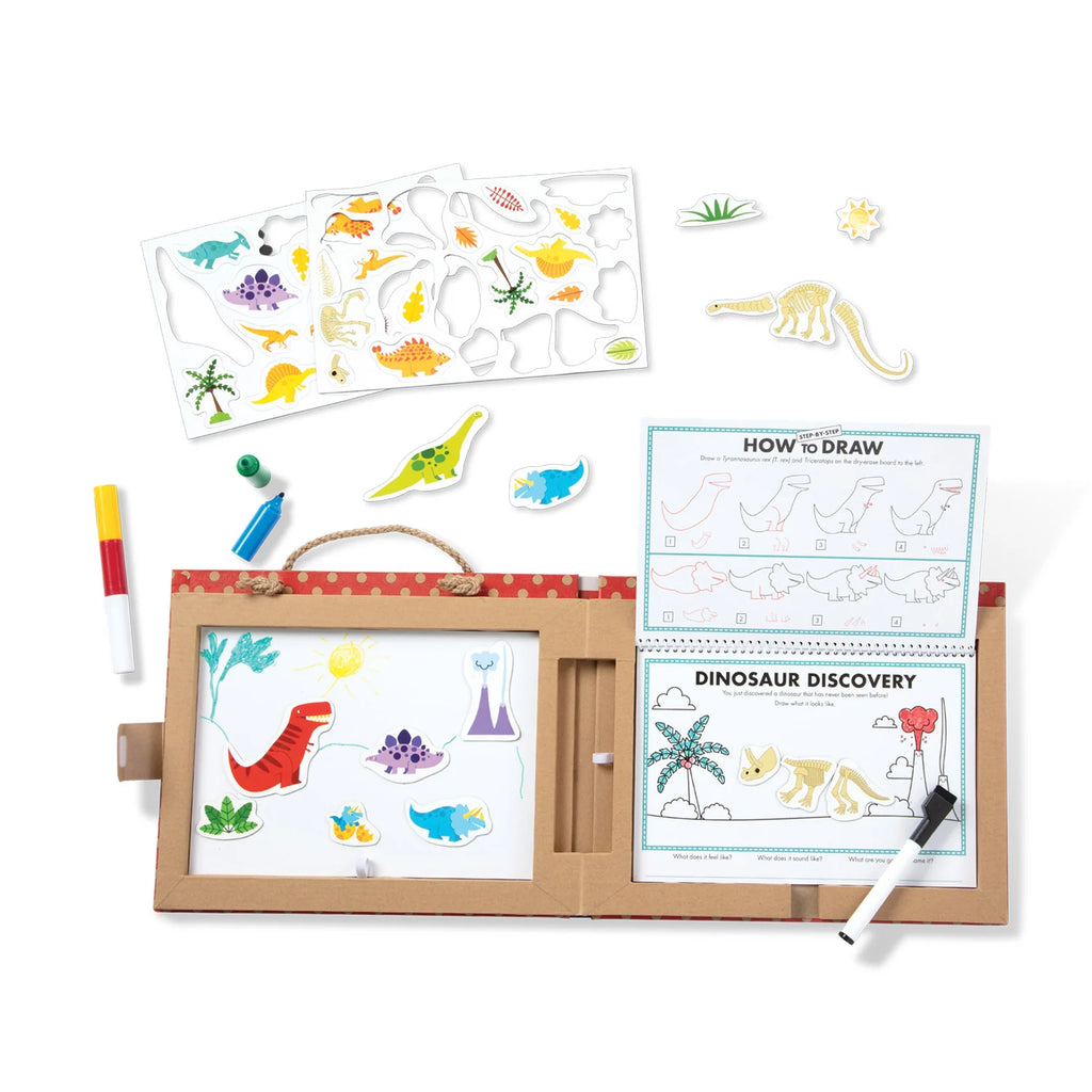 Play, Draw, Create Reusable Drawing and Magnet Kit – Dinosaurs