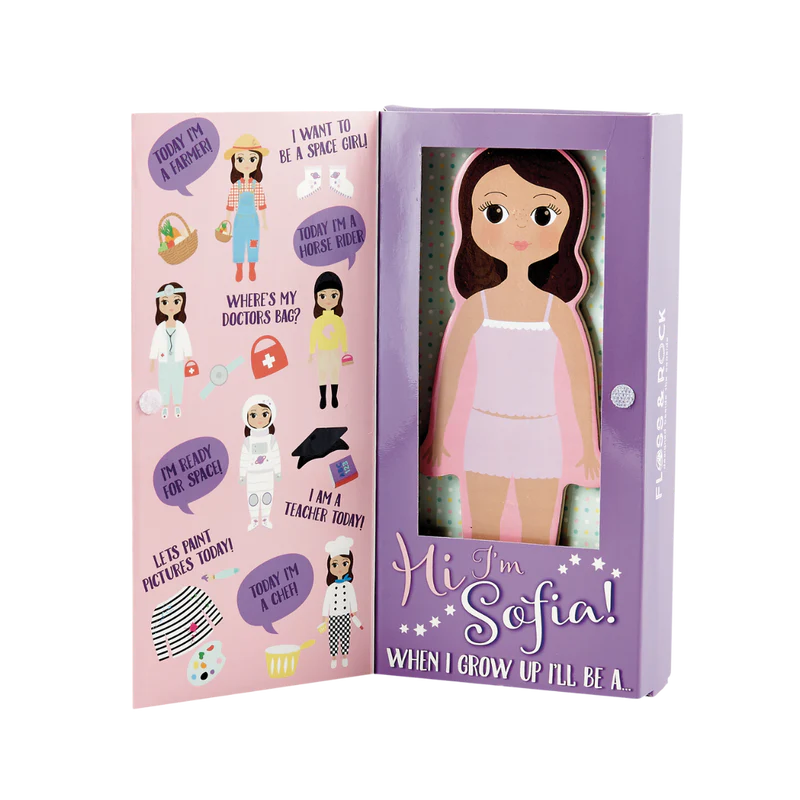 Wooden Magnetic Dress Up Doll - Sofia