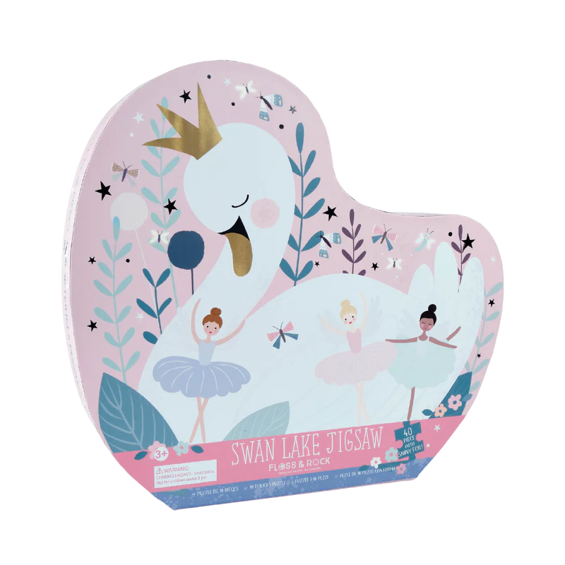 40 Piece Shaped Jigsaw Puzzle - Enchanted Swan