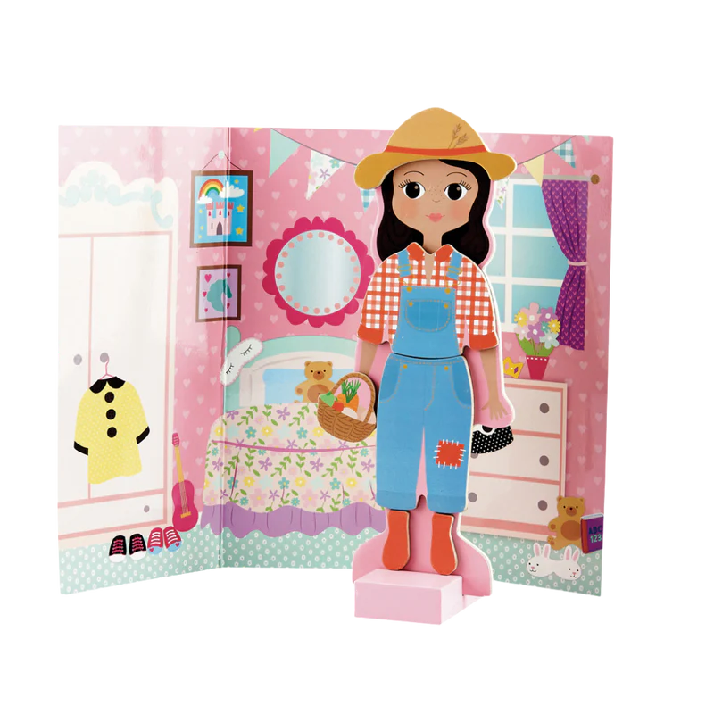 Wooden Magnetic Dress Up Doll - Sofia