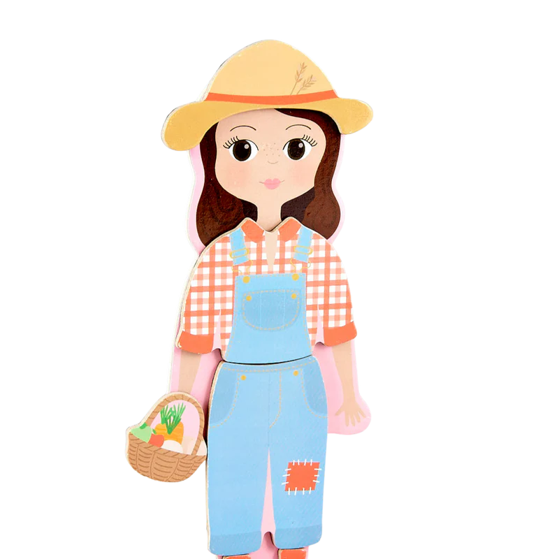 Wooden Magnetic Dress Up Doll - Sofia