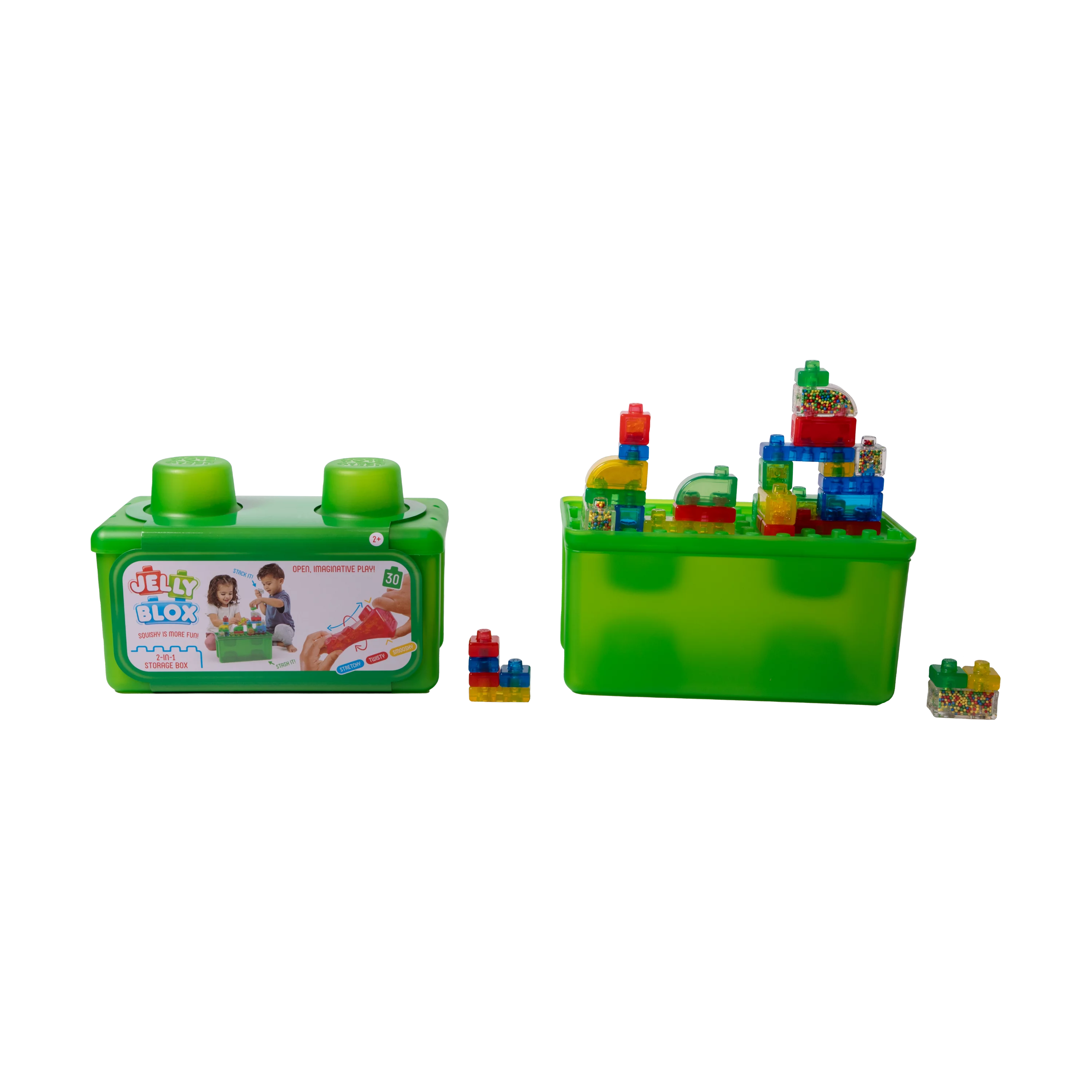 Stash 'N Stack 2-in-1 Storage Case with 30 Blocks