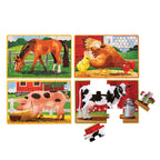 Wooden Jigsaw Puzzles in a Box - Farm Animals