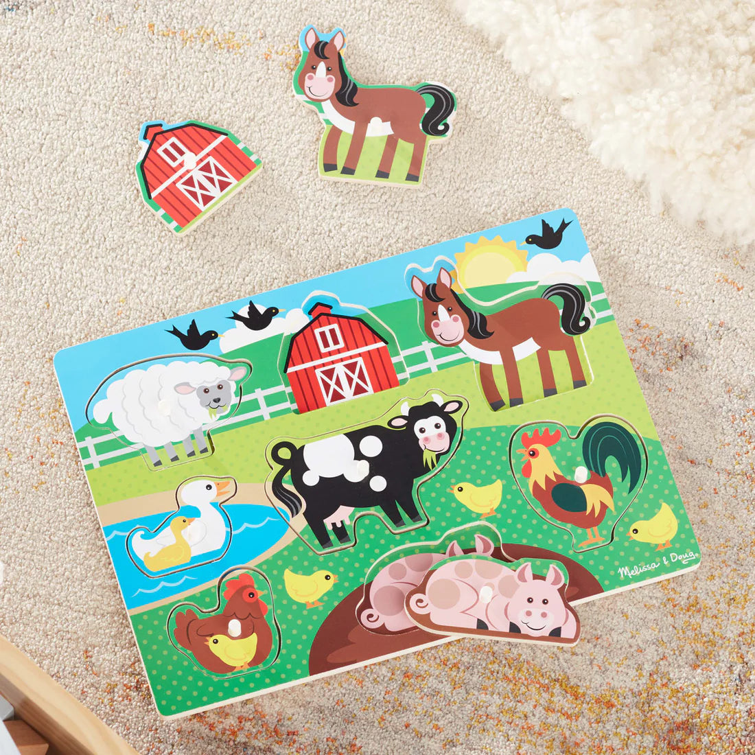 Farm Peg Puzzle - 8 Pieces