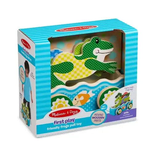 First Play Friendly Frog Wooden Pull Toy