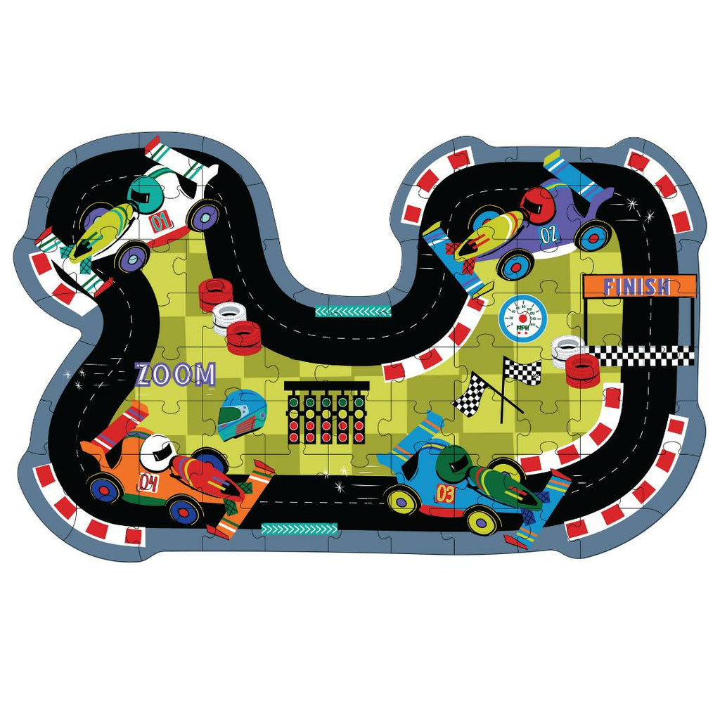 80 Piece Shaped Jigsaw Puzzle - Cars