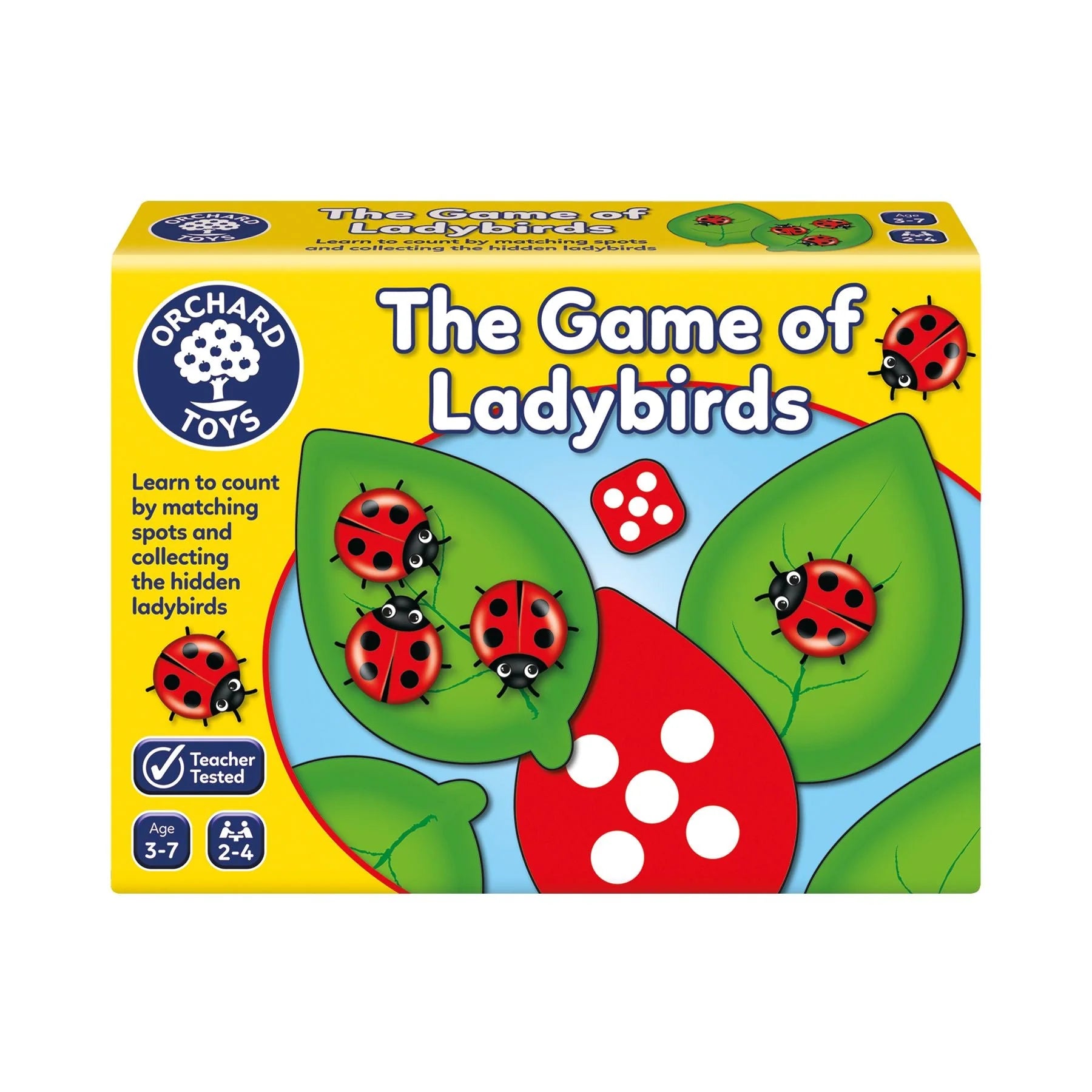 Box of 'The Game of Ladybirds' by Orchard Toys on a white background